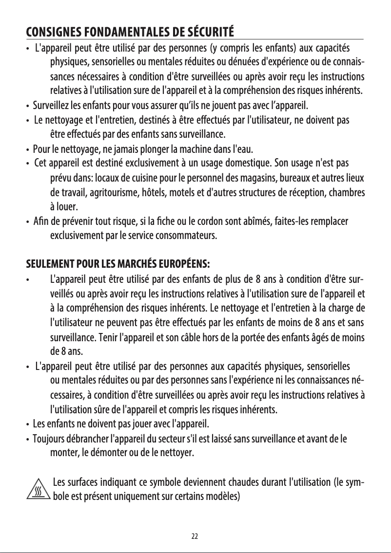 Page 1 de la notice Manuel utilisateur DeLonghi Scolpito KBZS3001.BG