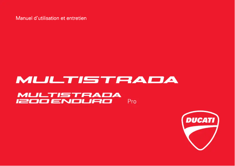 Image de la première page du manuel de l'appareil Multistrada 1200 Enduro Pro (2018)