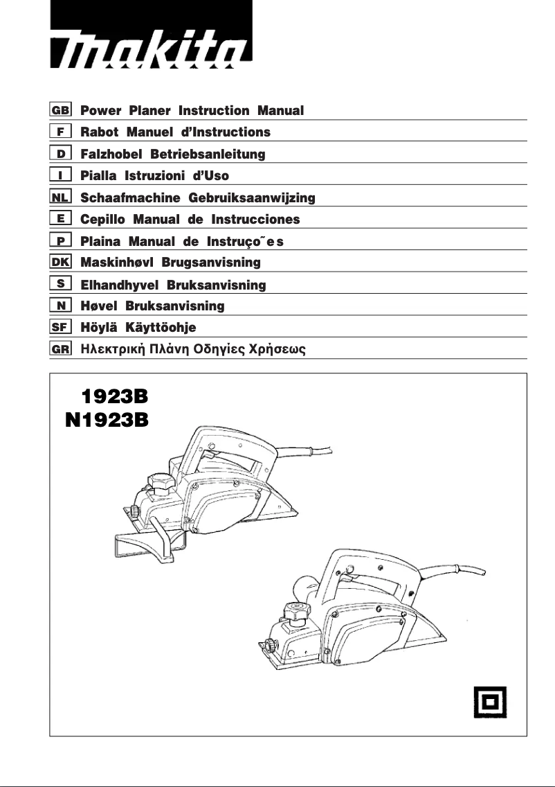 Page n°1 - Manuel utilisateur Makita N1923B