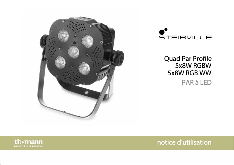 Image de la première page du manuel de l'appareil Quad Par Profile 5x8W RGB WW