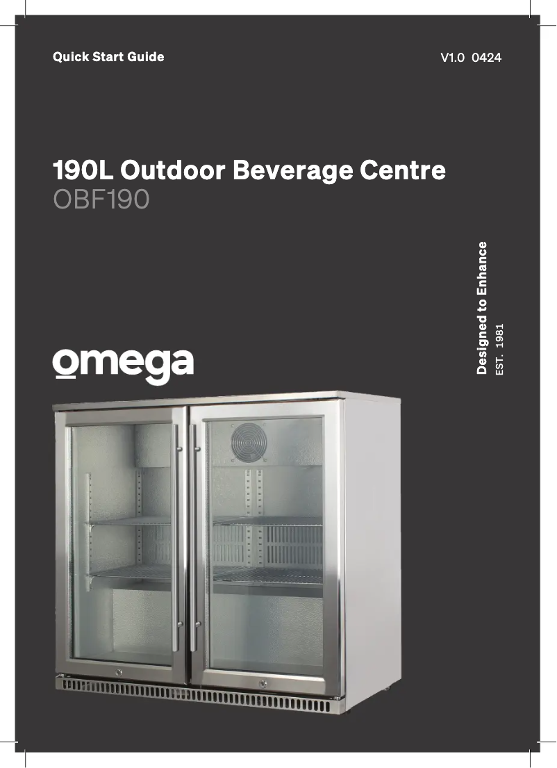 Page 1 de la notice Guide de démarrage rapide Omega OBF190