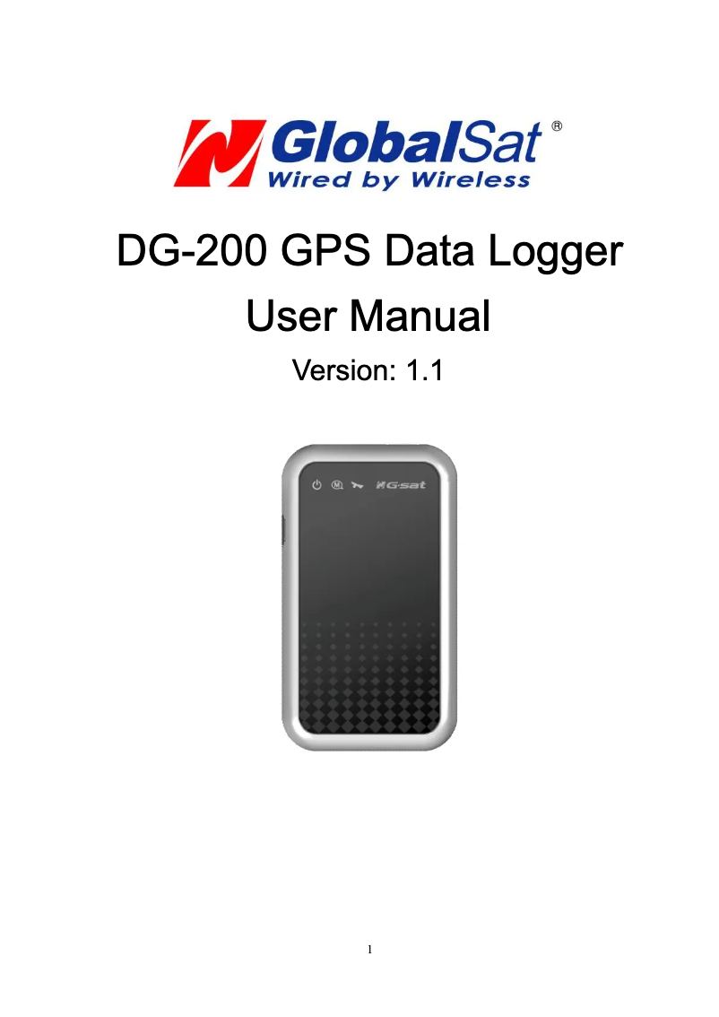 Page 1 de la notice Manuel utilisateur GlobalSat DG-200