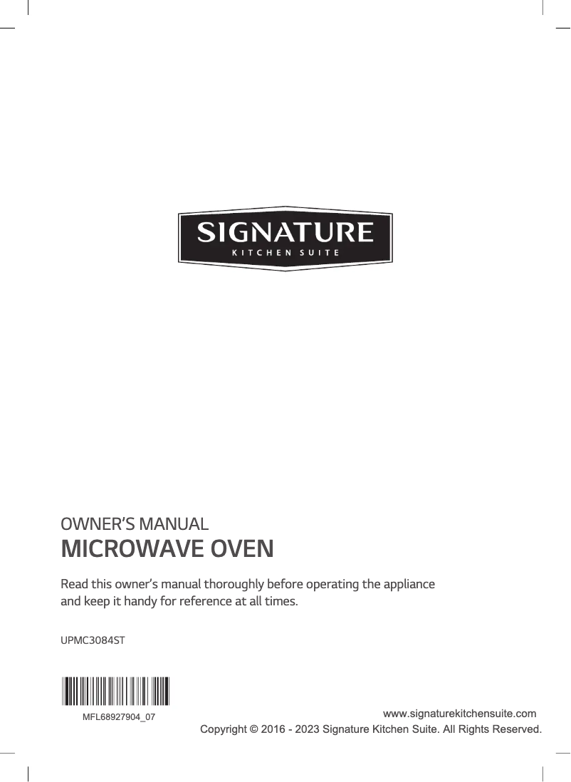 Page 1 de la notice Manuel utilisateur Signature UPMC3084ST