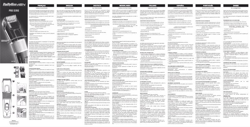 Page 1 de la notice Manuel utilisateur BaByliss E972E