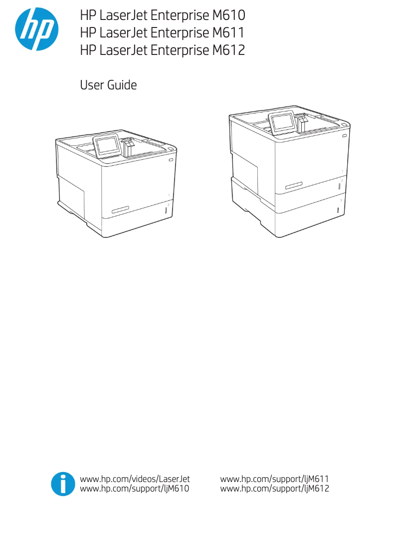 Imagen de la primera página del manual del dispositivo LaserJet Enterprise M611x