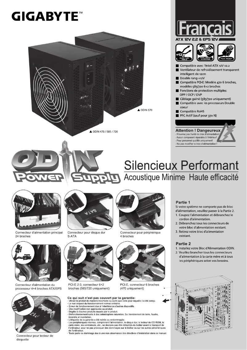 Image de la première page du manuel de l'appareil ODIN 370N