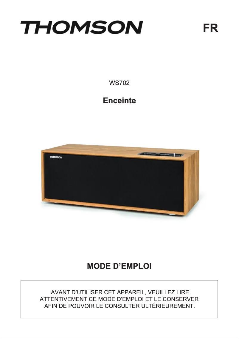 Image de la première page du manuel de l'appareil WS702