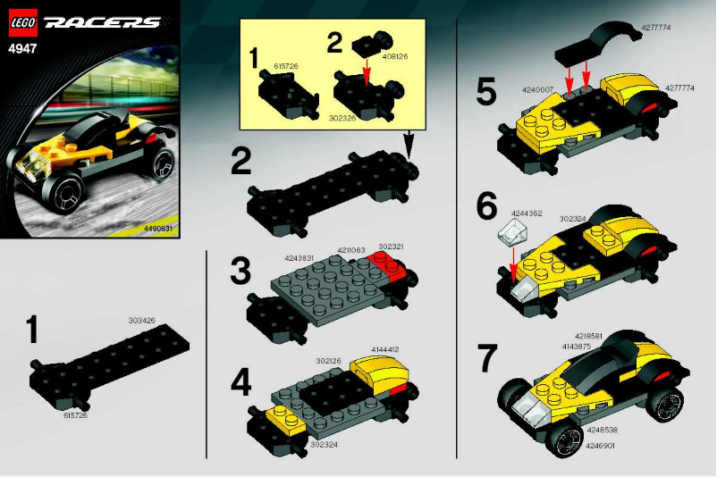 Página 1 del manual Manual de usuario Lego Yellow Sports Car