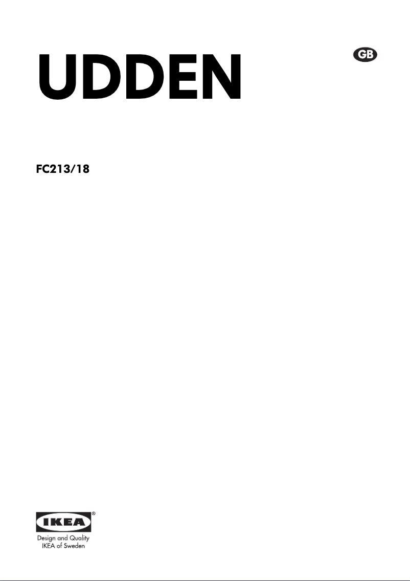 Image de la première page du manuel de l'appareil UDDEN FC213/18