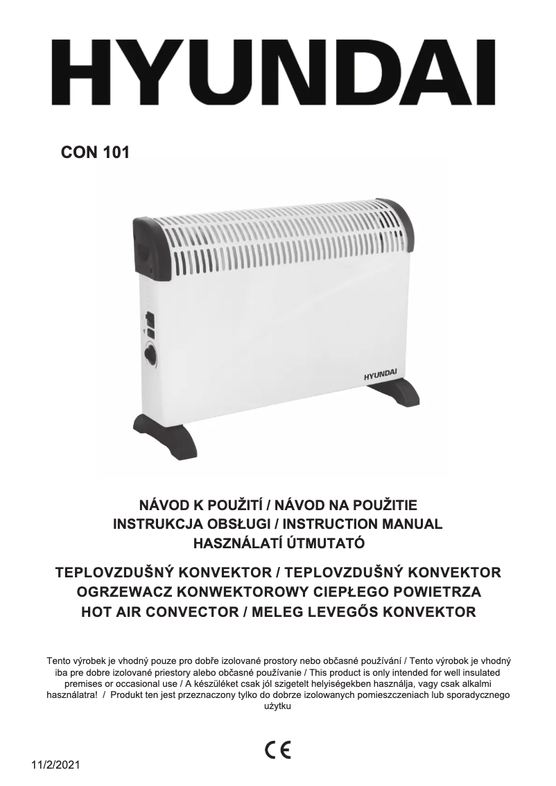 Page 1 de la notice Manuel utilisateur Hyundai CON 101