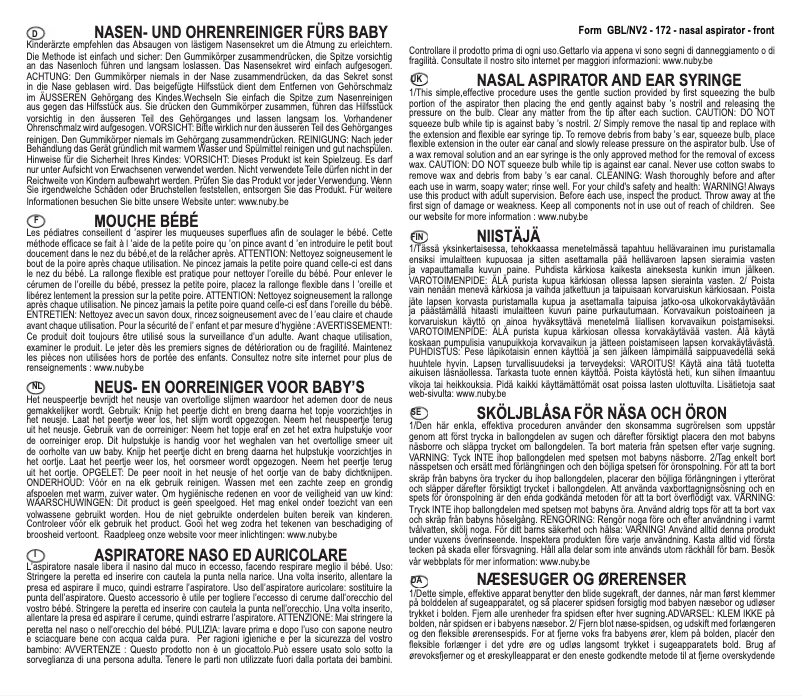 Page n°1 - Manuel utilisateur Nuby 0048526001729