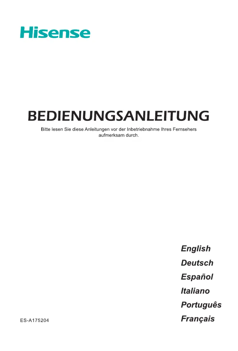 Page n°1 - Manuel utilisateur Hisense H43A5600