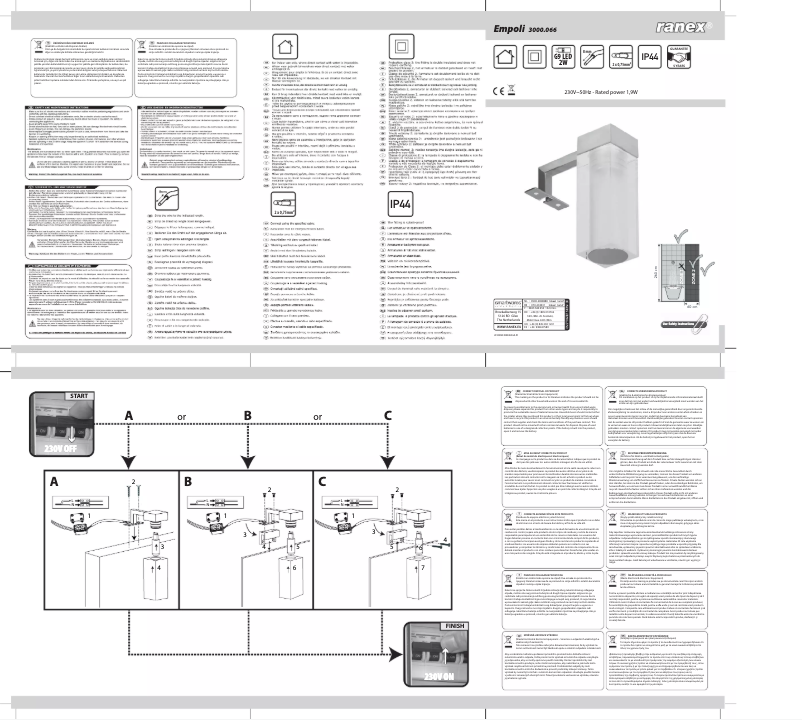 Page 1 de la notice Manuel utilisateur Ranex Empoli 3000.066