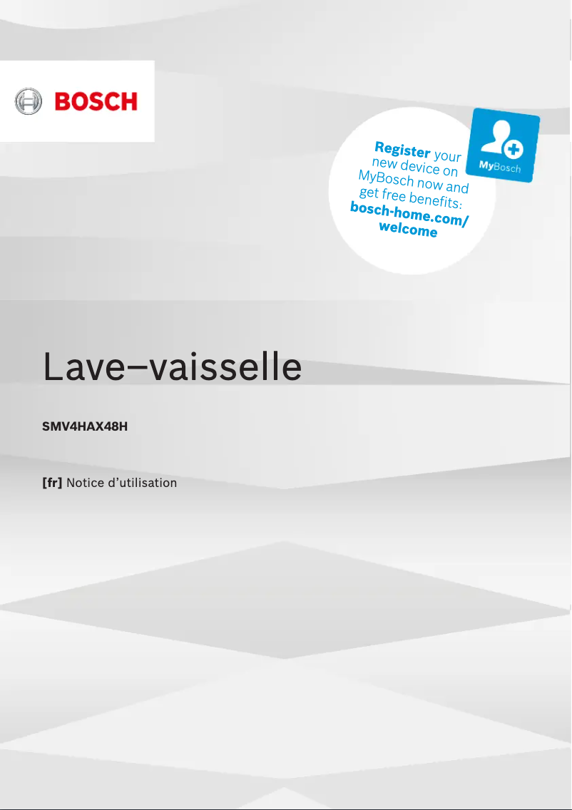 Image de la première page du manuel de l'appareil SMV4HAX48H