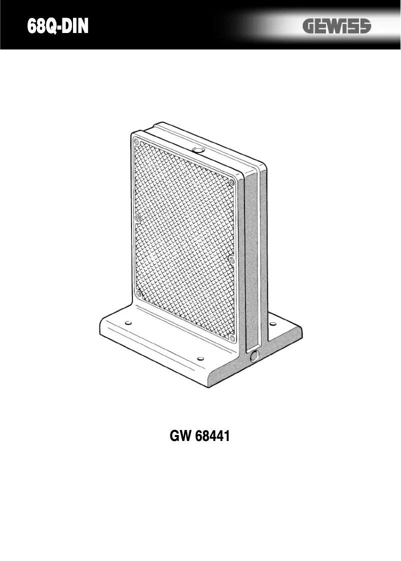 Page 1 de la notice Manuel utilisateur Gewiss GW68441