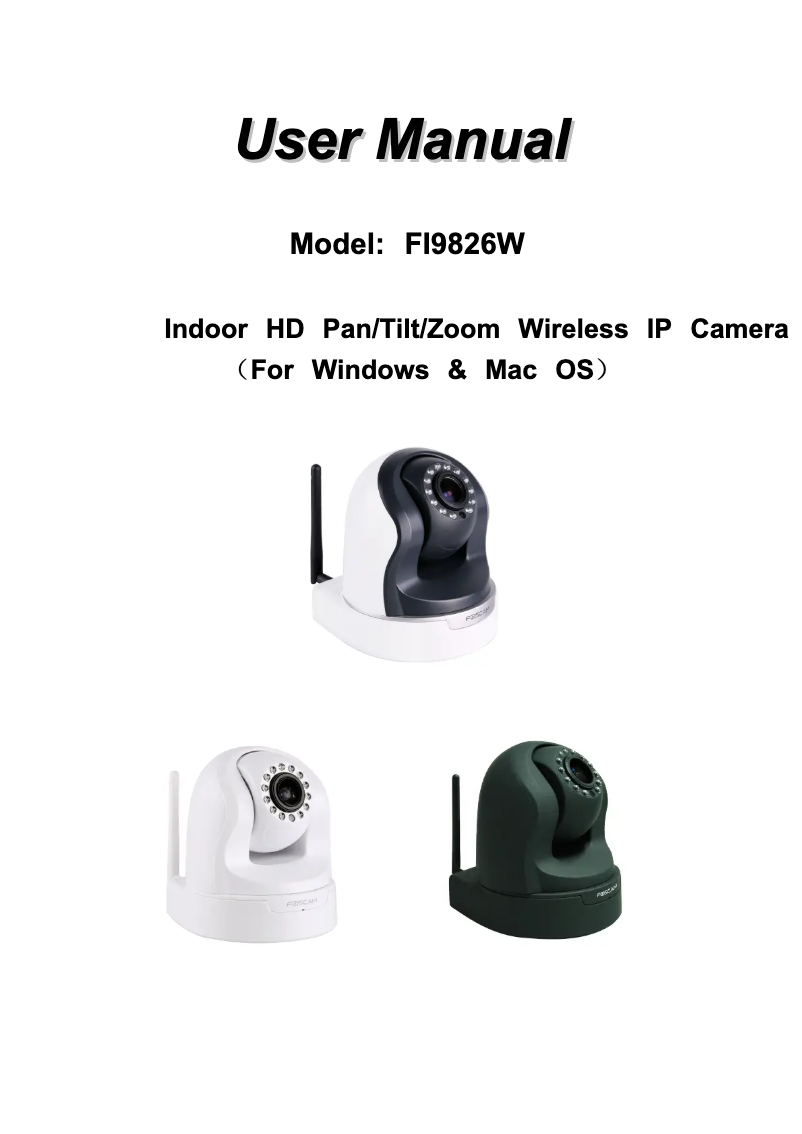 Image de la première page du manuel de l'appareil FI9826WW