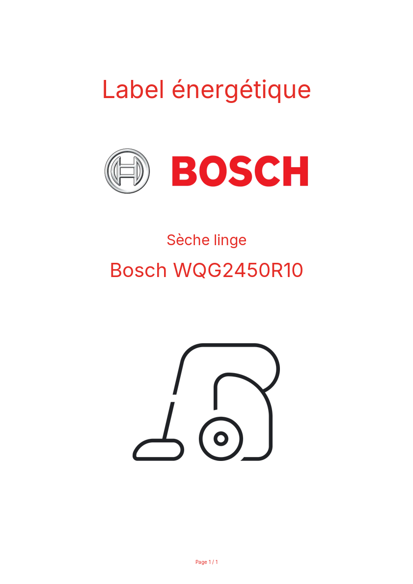 Image de la première page du manuel de l'appareil WQG2450R10