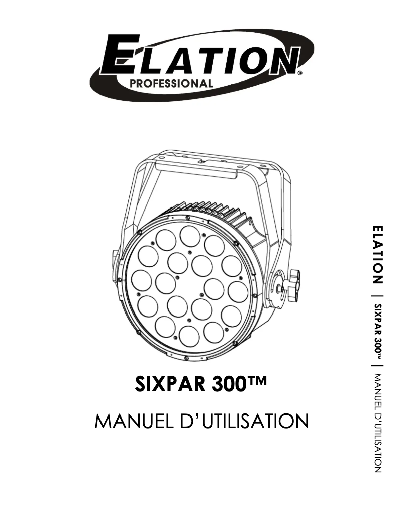 Page 1 de la notice Manuel utilisateur Elation Sixpar 300