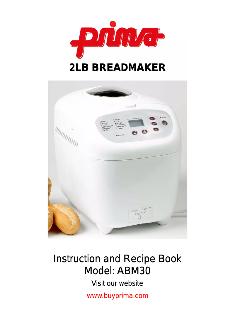 Image de la première page du manuel de l'appareil ABM30