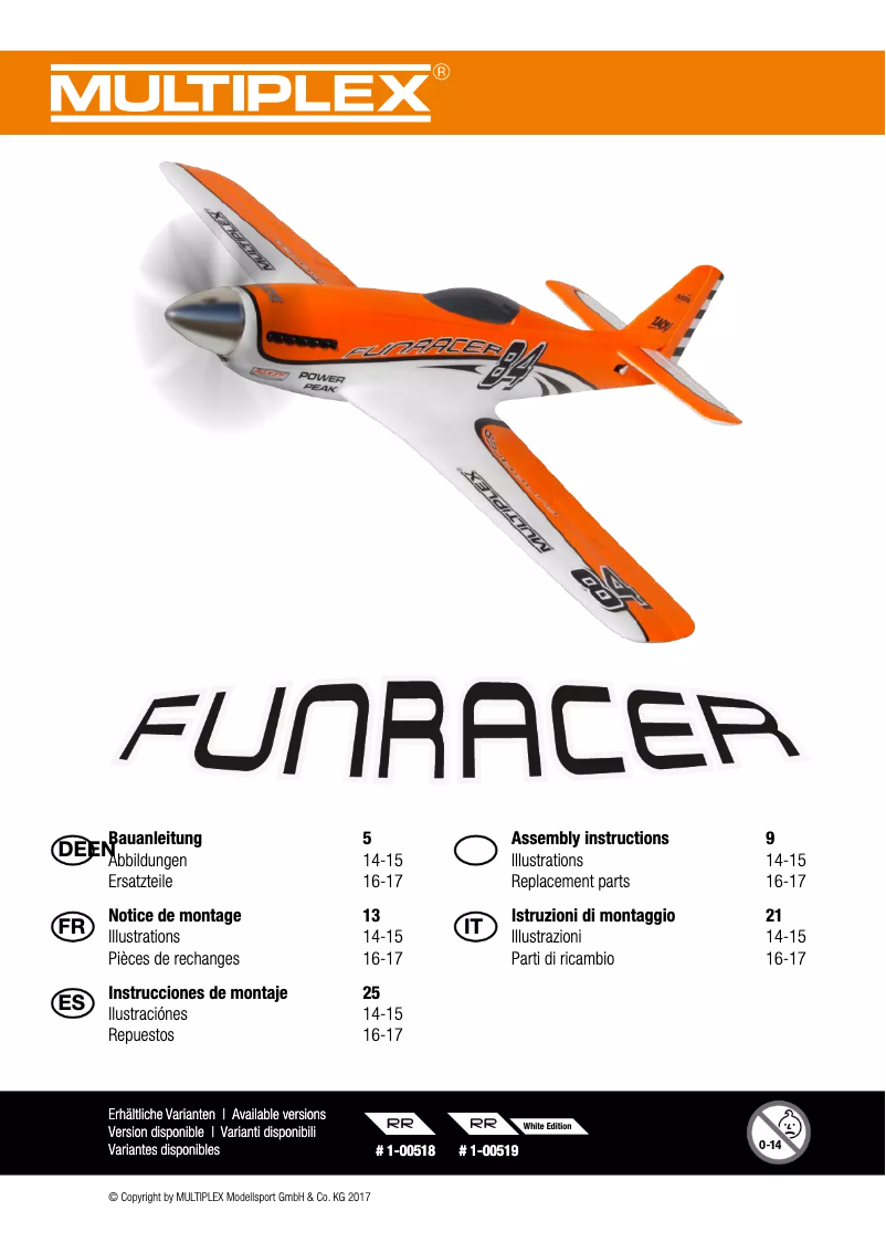 Image de la première page du manuel de l'appareil FunRacer