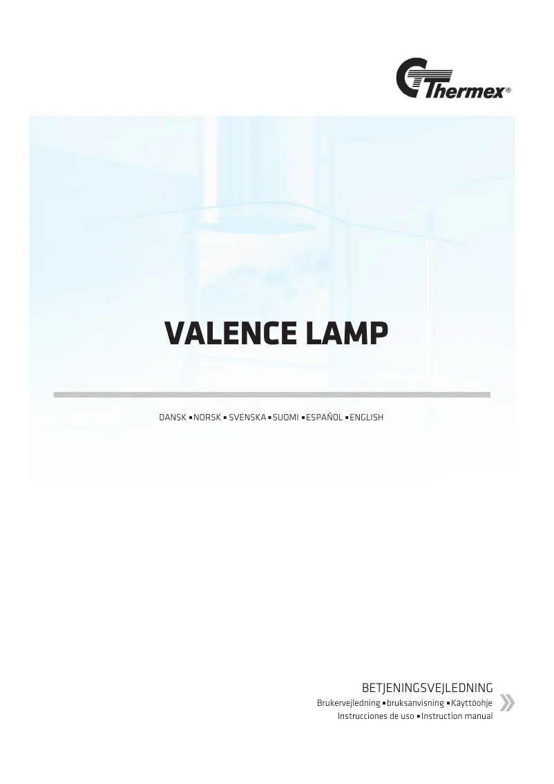 Page n°1 - Manuel utilisateur Thermex Valence Lamp