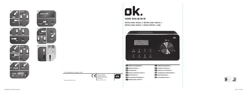 Page n°1 - Manuel utilisateur OK OWR 300-B