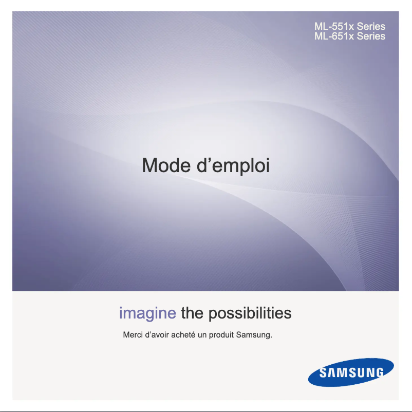 Image de la première page du manuel de l'appareil ML-551