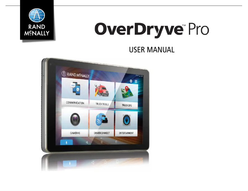 Page n°1 - Manuel utilisateur Rand McNally OverDryve 7 Pro