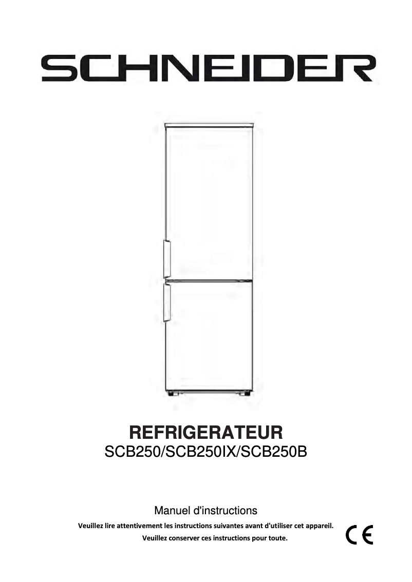 Image de la première page du manuel de l'appareil SCB250