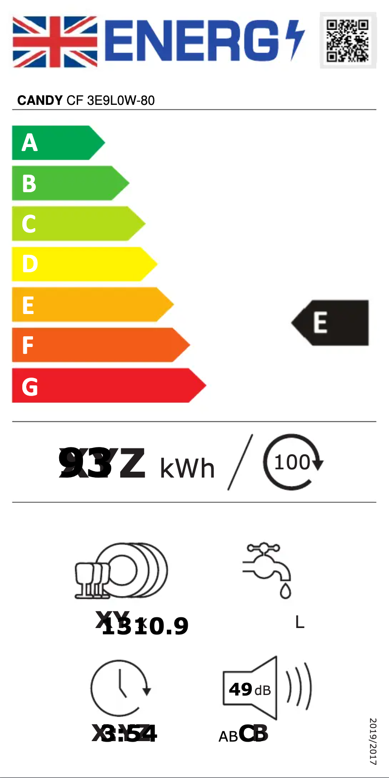 Image de la première page du manuel de l'appareil Rapido' CF 3E9L0W-80