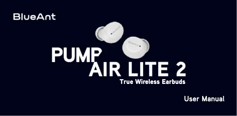 Page n°1 - Manuel utilisateur BlueAnt Pump Air Lite 2