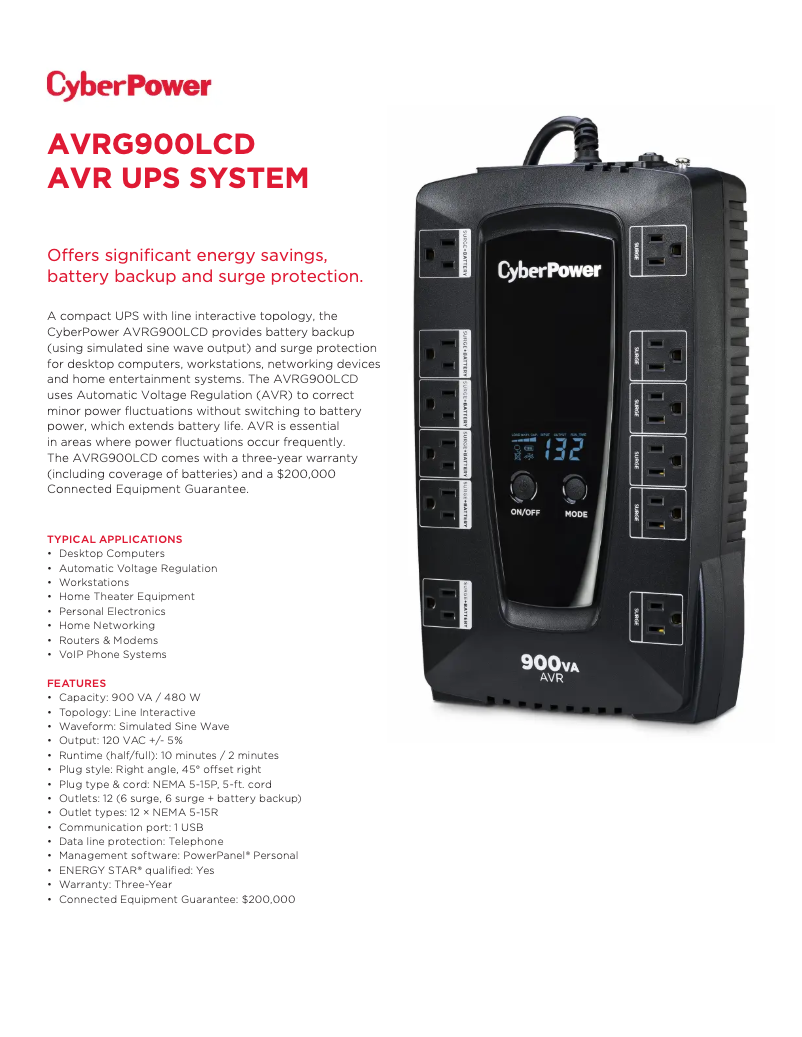 Imagen de la primera página del manual del dispositivo AVRG900LCD