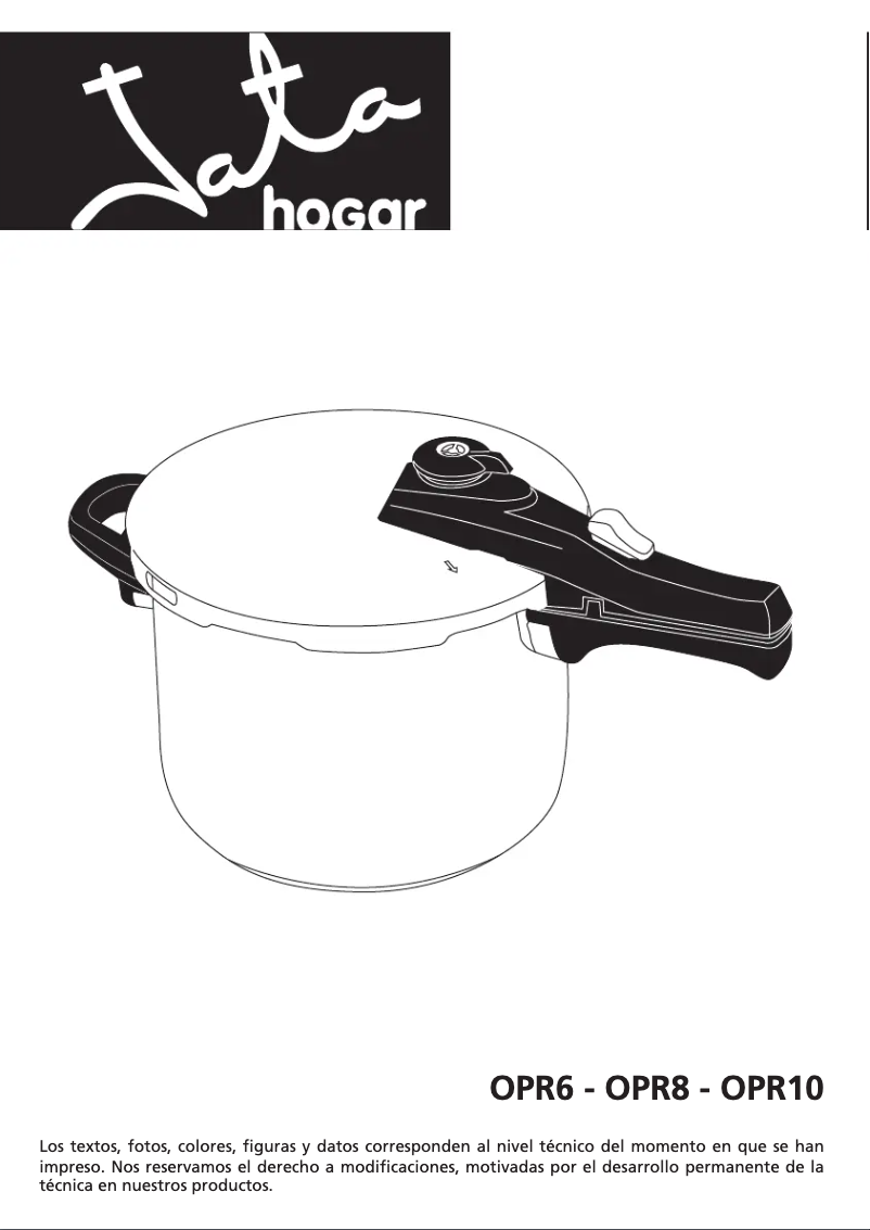 Page 1 de la notice Manuel utilisateur Jata OPR10