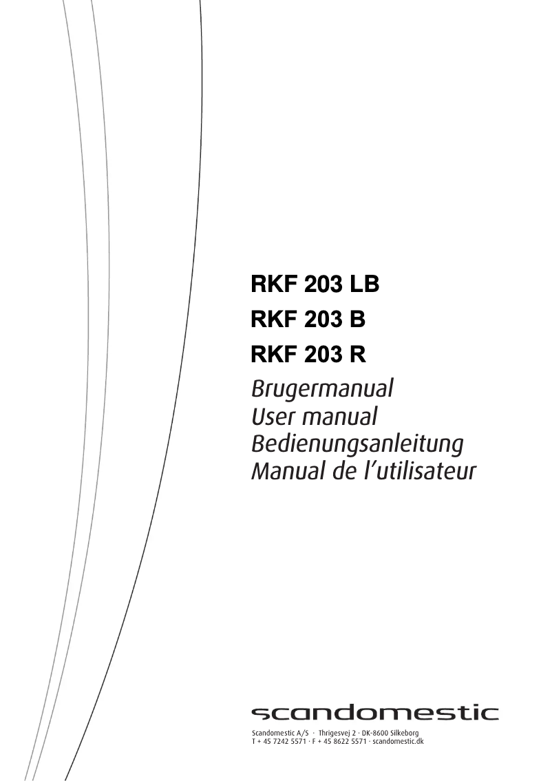 Page n°1 - Manuel utilisateur Scandomestic RKF 203 LB