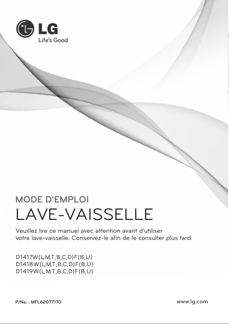 Image de la première page du manuel de l'appareil D1419WF