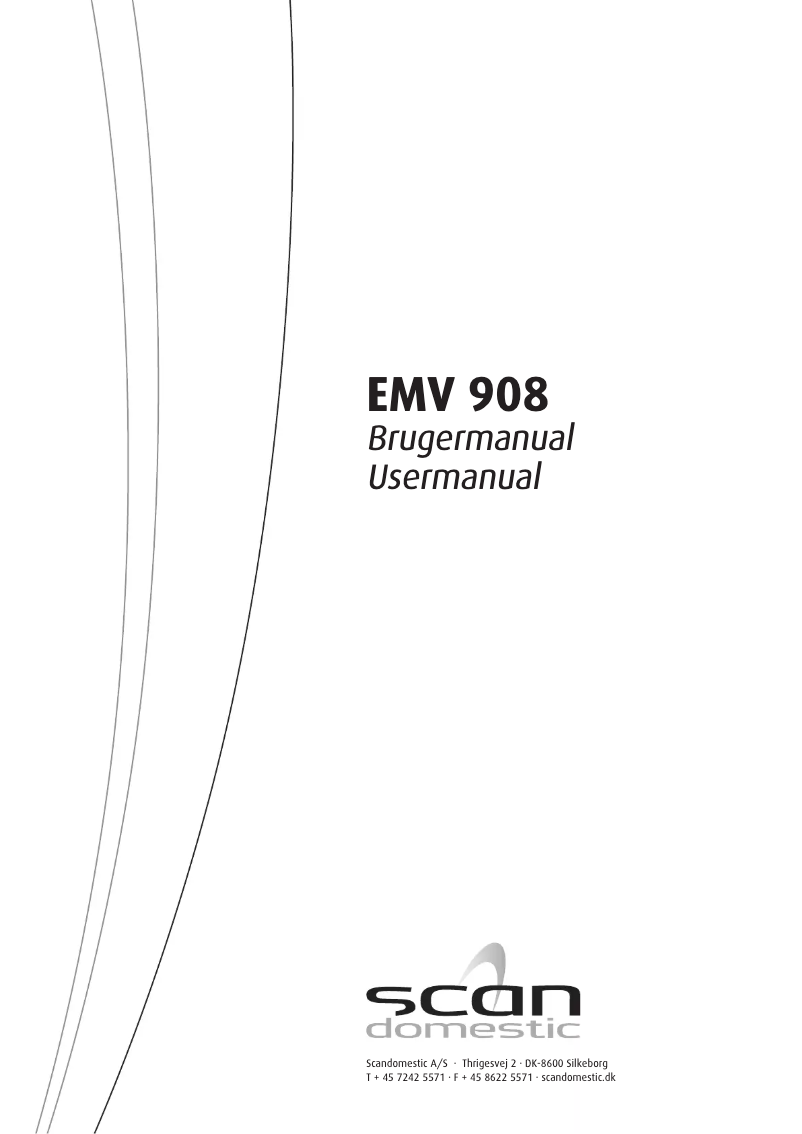 Page n°1 - Manuel utilisateur Scandomestic EMV 908