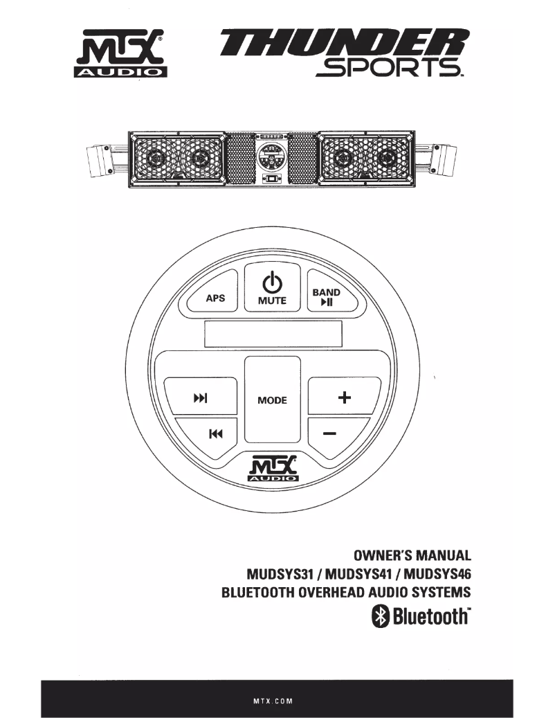 Page 1 de la notice Manuel utilisateur MTX Audio MUDSYS31