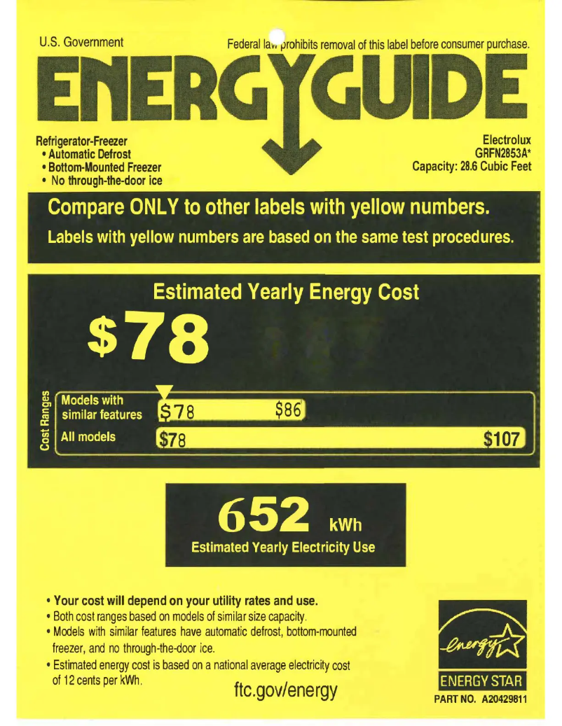 Image de la première page du manuel de l'appareil GRFN2853AF