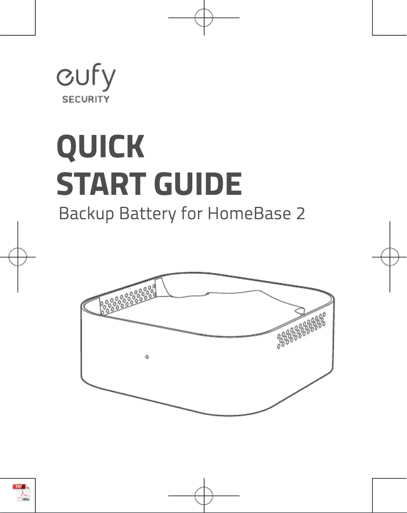 Page 1 de la notice Manuel utilisateur Eufy Backup Battery for HomeBase 2