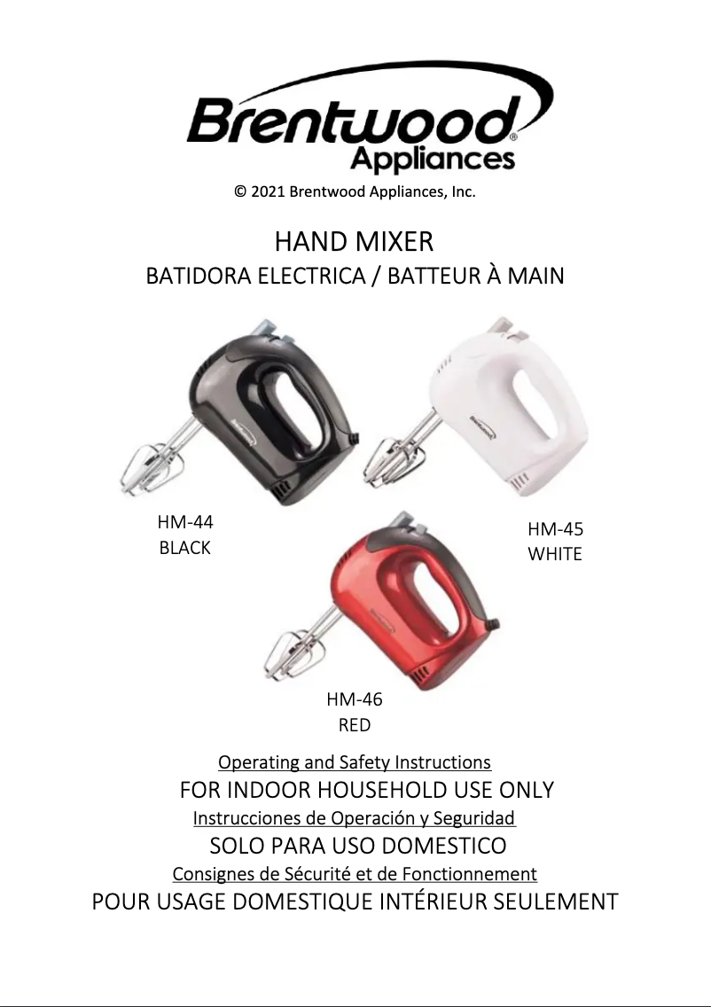 Image de la première page du manuel de l'appareil HM-45