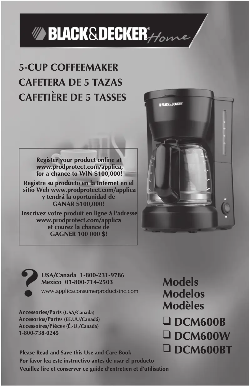 Page 1 de la notice Manuel utilisateur Black & Decker DCM600B