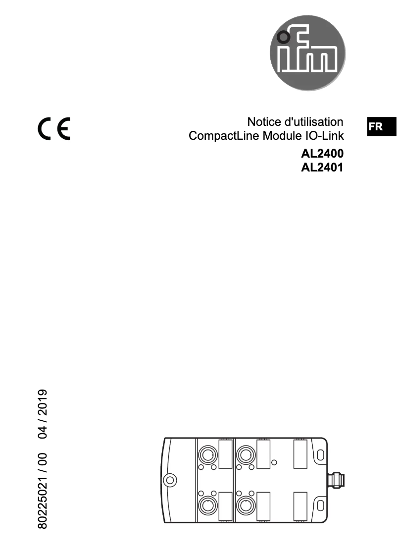 Image de la première page du manuel de l'appareil AL2400