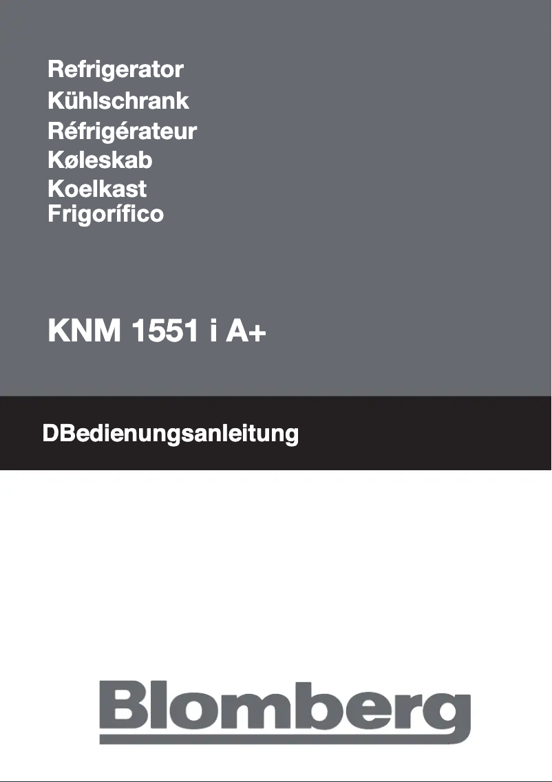 Page 1 de la notice Manuel utilisateur Blomberg KNM 1551 I A+