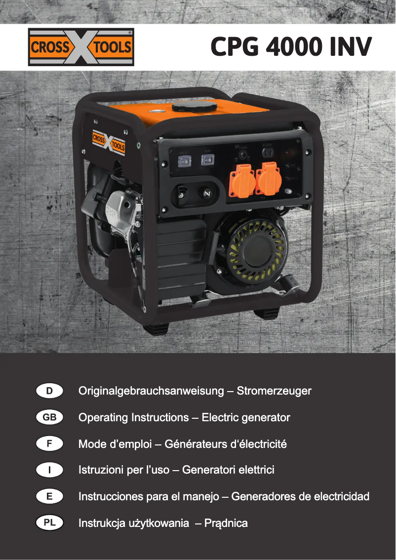 Image de la première page du manuel de l'appareil CPG 4000 INV