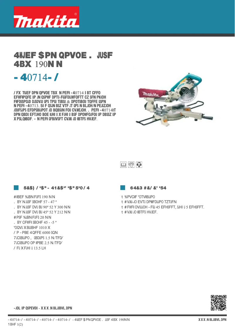 Page n°1 - Fiche technique Makita LS0714LN