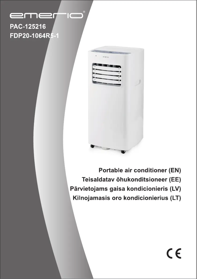 Image de la première page du manuel de l'appareil PAC-125216.5