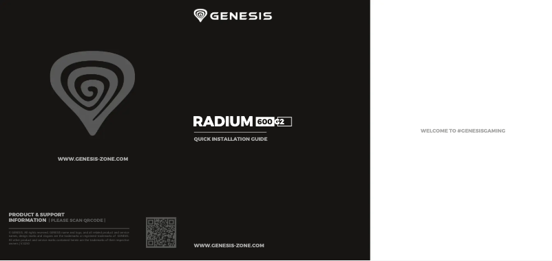 Page n°1 - Manuel utilisateur Genesis Radium 600 G2