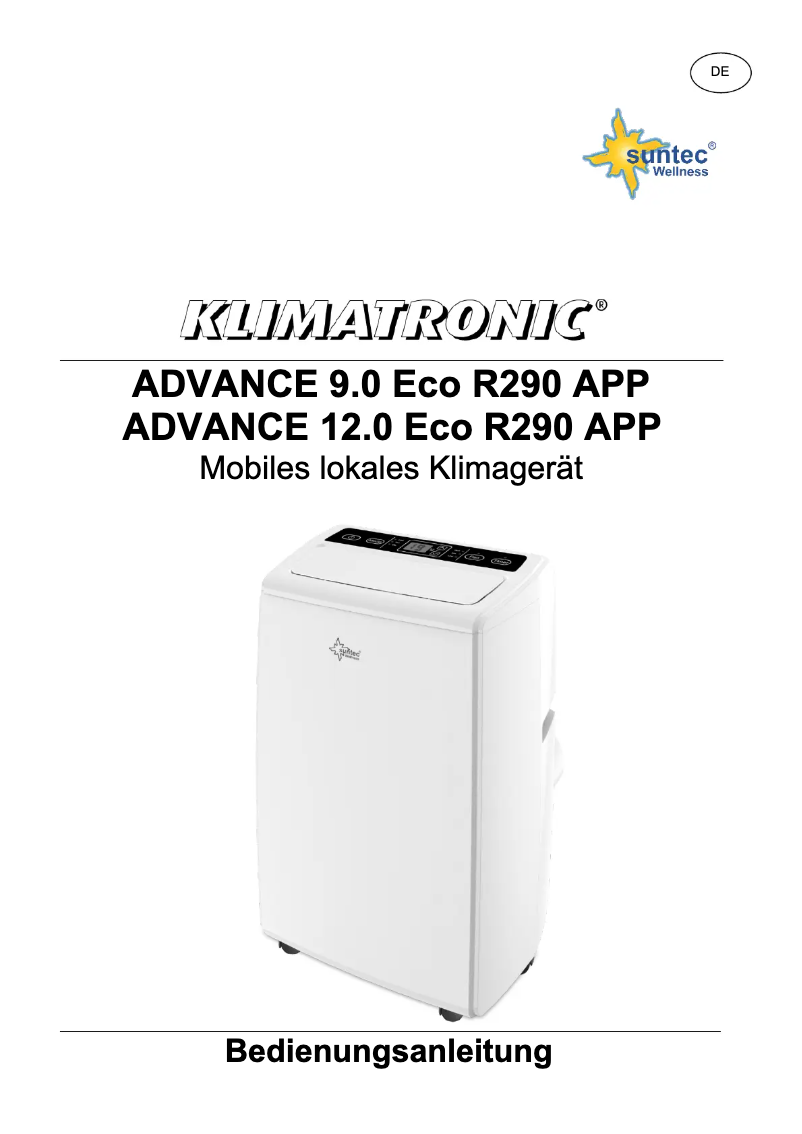 Image de la première page du manuel de l'appareil Advance 12.0 Eco R290 APP