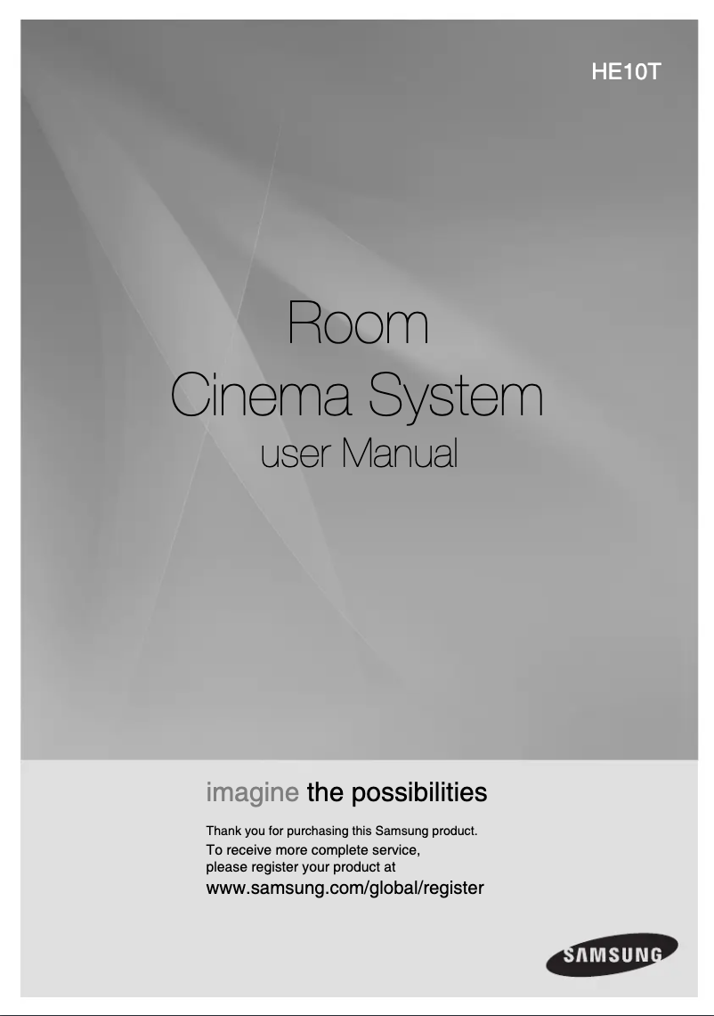 Page 1 de la notice Manuel utilisateur Samsung RTS-HE10T