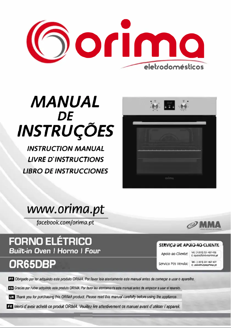 Page 1 de la notice Manuel utilisateur Orima OR-65-DBP